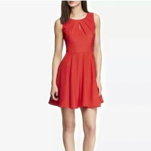 Express Red Keyhole Skater Dress